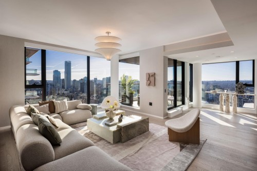 3102-1482 Robson Street, Vancouver, BC - Indoor Photo Showing Living Room