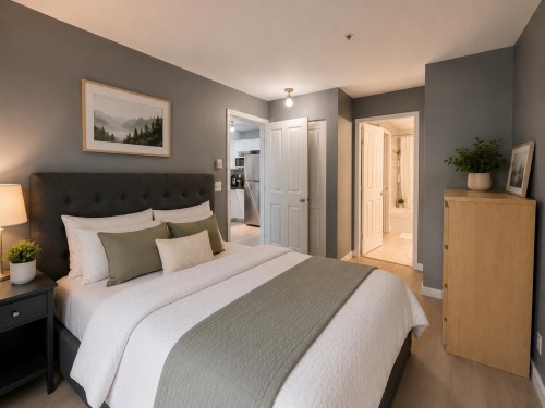 208-5355 Boundary Road, Vancouver, BC - Indoor Photo Showing Bedroom