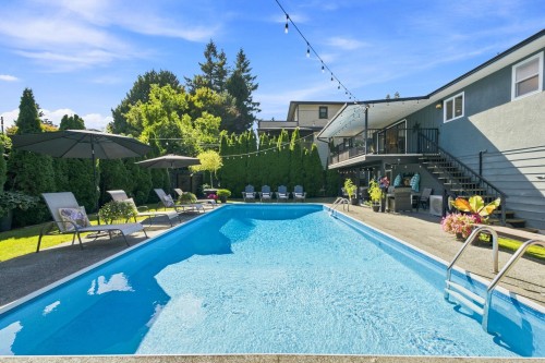 2282 Stanwood Avenue, Coquitlam, BC - Outdoor With In Ground Pool With Deck Patio Veranda With Backyard
