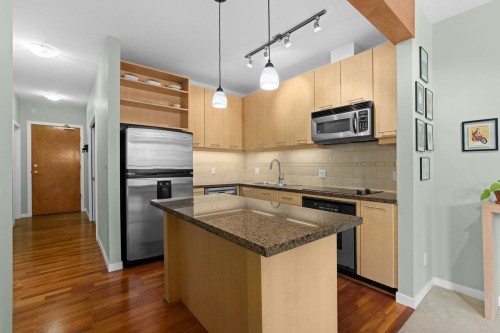 408-560 Ravenwoods Drive, North Vancouver, BC - Indoor Photo Showing Kitchen With Stainless Steel Kitchen With Upgraded Kitchen
