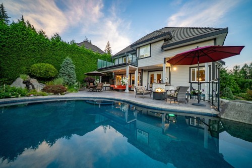 136 Deerview Lane, Anmore, BC - Outdoor With In Ground Pool With Deck Patio Veranda