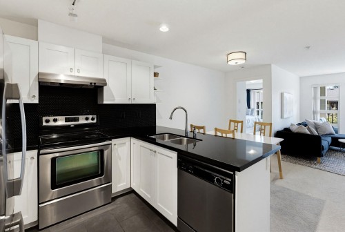 213-738 29Th Avenue E, Vancouver, BC - Indoor Photo Showing Kitchen With Double Sink