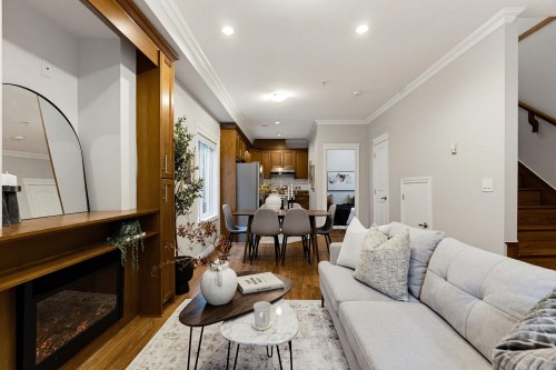 2139 Triumph Street, Vancouver, BC - Indoor Photo Showing Living Room With Fireplace