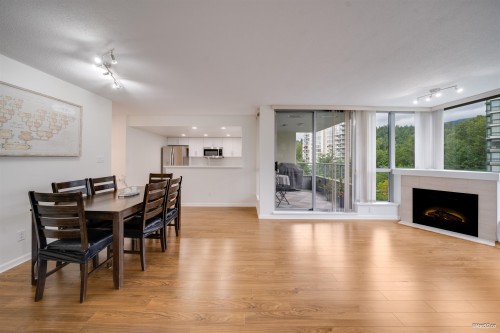 501-295 Guildford Way, Port Moody, BC - Indoor With Fireplace