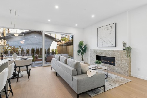 2-6040 Larch Street, Vancouver, BC - Indoor Photo Showing Living Room With Fireplace
