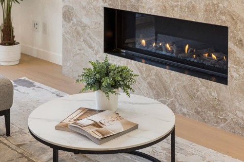 2-6040 Larch Street, Vancouver, BC - Indoor Photo Showing Living Room With Fireplace