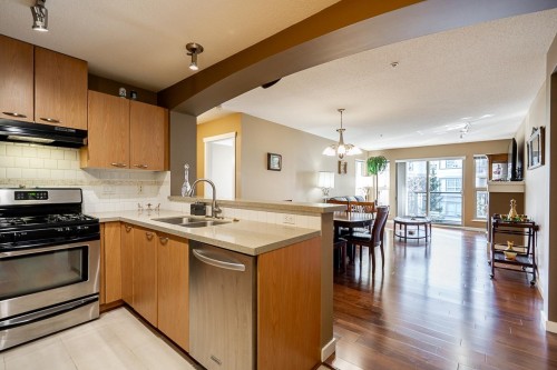 414-2958 Silver Spring Boulevard, Coquitlam, BC - Indoor Photo Showing Kitchen With Double Sink