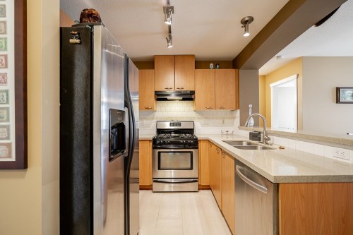 414-2958 Silver Spring Boulevard, Coquitlam, BC - Indoor Photo Showing Kitchen With Stainless Steel Kitchen With Double Sink