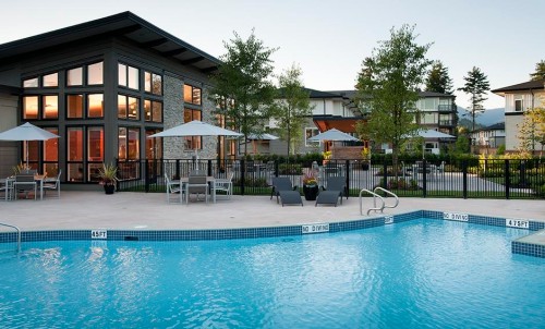 2304-3100 Windsor Gate, Coquitlam, BC - Outdoor With In Ground Pool
