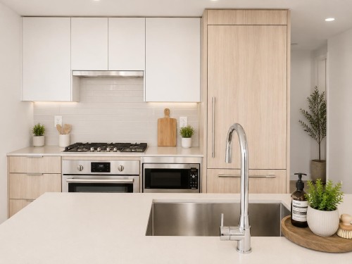 1506-901 Lougheed Highway, Coquitlam, BC - Indoor Photo Showing Kitchen With Upgraded Kitchen