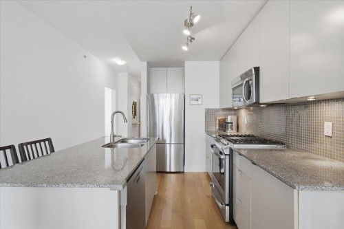 512-298 E 11Th Avenue, Vancouver, BC - Indoor Photo Showing Kitchen With Double Sink With Upgraded Kitchen