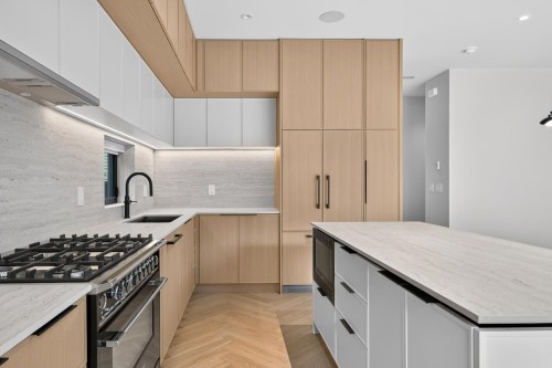 2-58 40Th Avenue E, Vancouver, BC - Indoor Photo Showing Kitchen With Upgraded Kitchen