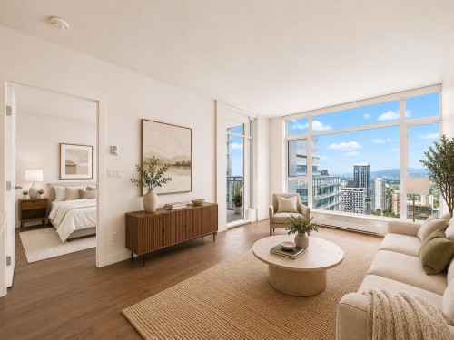 4507-4670 Assembly Way, Burnaby, BC - Indoor Photo Showing Living Room