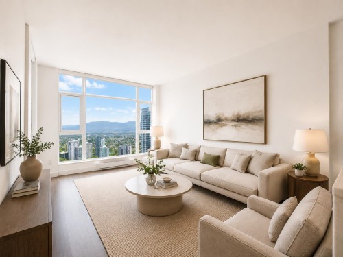 4507-4670 Assembly Way, Burnaby, BC - Indoor Photo Showing Living Room