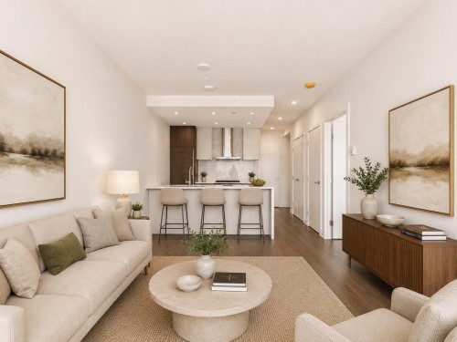 4507-4670 Assembly Way, Burnaby, BC - Indoor Photo Showing Living Room