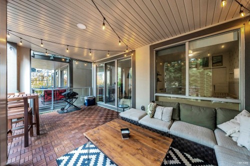 201-5460 Broadway, Burnaby, BC - Outdoor With Deck Patio Veranda With Exterior