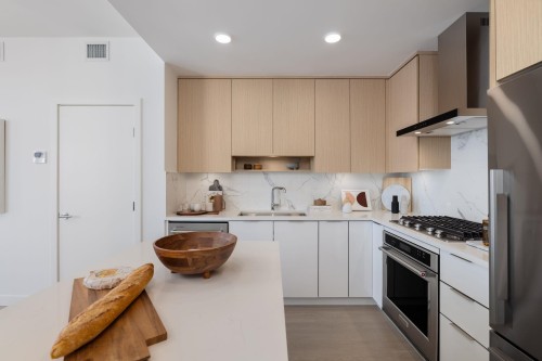 2102-699 Whiting Way, Coquitlam, BC - Indoor Photo Showing Kitchen With Stainless Steel Kitchen