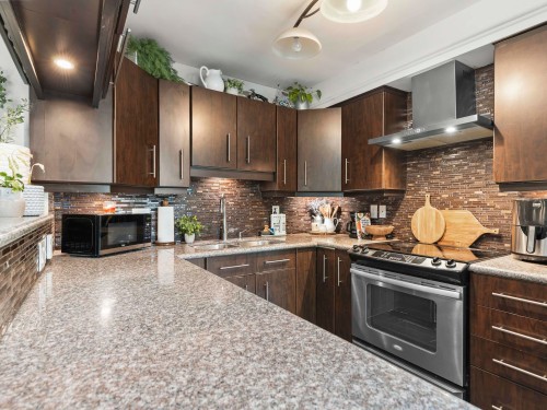 102-2528 Broadway E, Vancouver, BC - Indoor Photo Showing Kitchen With Double Sink With Upgraded Kitchen