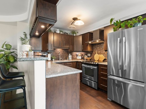 102-2528 Broadway E, Vancouver, BC - Indoor Photo Showing Kitchen With Upgraded Kitchen
