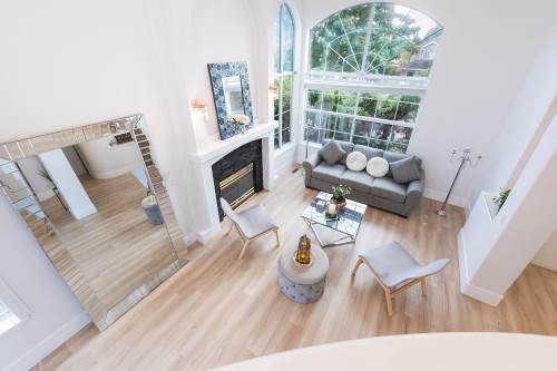 1545 Salal Crescent, Coquitlam, BC - Indoor Photo Showing Living Room With Fireplace