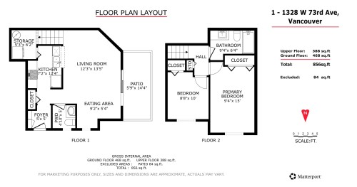 1-1328 W 73Rd Avenue, Vancouver, BC 