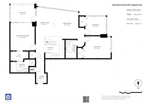 1106-2978 Glen Drive, Coquitlam, BC 