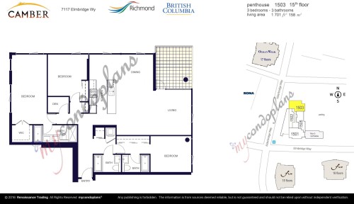 1503-7117 Elmbridge Way, Richmond, BC 