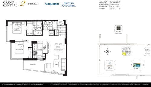 2501-2968 Glen Drive, Coquitlam, BC 