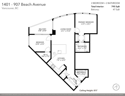 1401-907 Beach Avenue, Vancouver, BC 