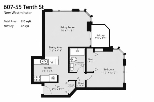 607-55 Tenth Street, New Westminster, BC 