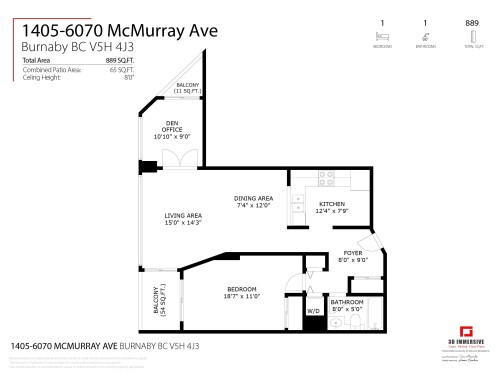 1405-6070 Mcmurray Avenue, Burnaby, BC 