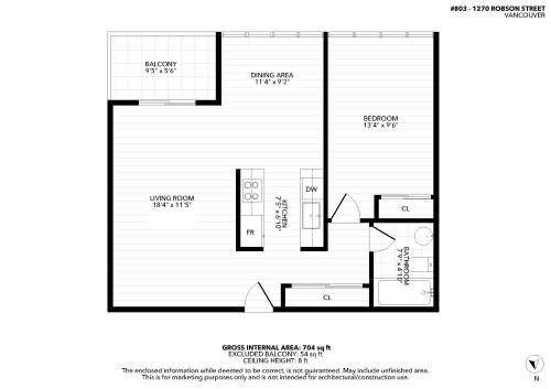 803-1270 Robson Street, Vancouver, BC 