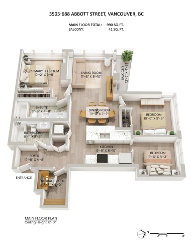 3505-688 Abbott Street, Vancouver, BC 