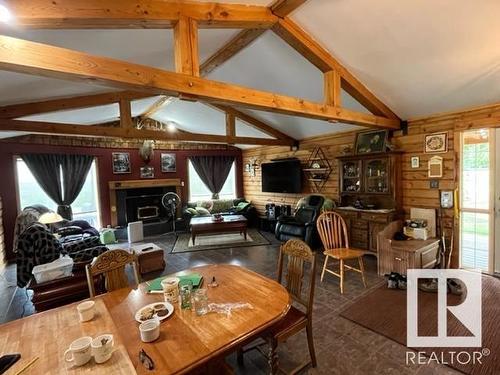 65060 Twp Rd 620, Rural Woodlands County, AB - Indoor Photo Showing Other Room With Fireplace