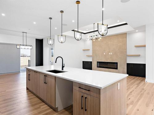 78 Edgefield Way, St. Albert, AB - Indoor Photo Showing Kitchen With Upgraded Kitchen