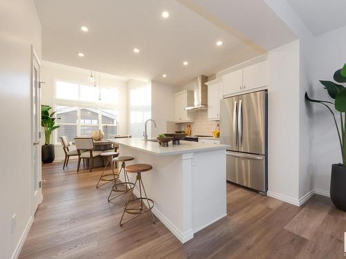 28 Nettle Crescent, St. Albert, AB - Indoor Photo Showing Kitchen With Stainless Steel Kitchen With Upgraded Kitchen