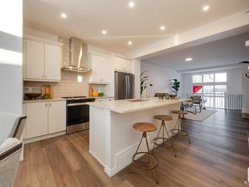 28 Nettle Crescent, St. Albert, AB - Indoor Photo Showing Kitchen With Stainless Steel Kitchen With Upgraded Kitchen