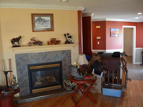 4121 Twp Rd 590, Rural Barrhead County, AB - Indoor Photo Showing Living Room With Fireplace