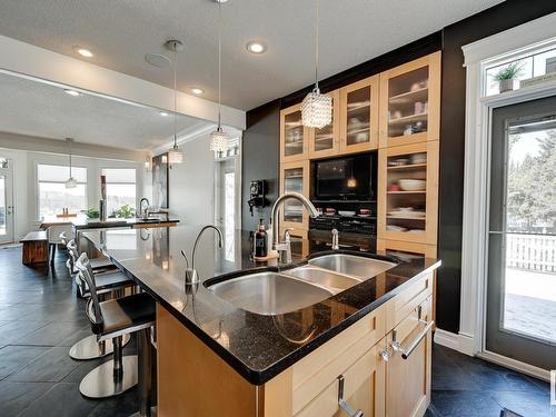 67 53130 Rge Rd 13, Rural Parkland County, AB - Indoor Photo Showing Kitchen With Double Sink