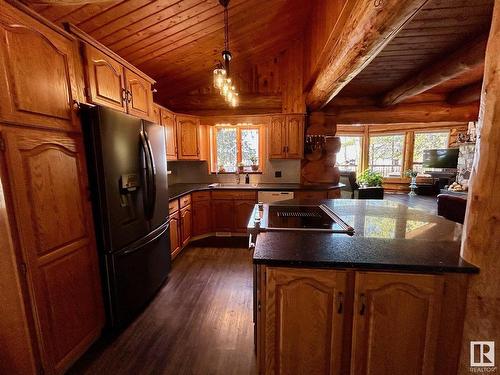 5214 Lake Drive Drive, Rural Wetaskiwin County, AB - Indoor Photo Showing Kitchen With Double Sink