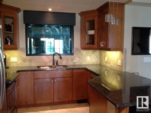 223 10142 111 Street Nw, Edmonton, AB - Indoor Photo Showing Kitchen With Double Sink