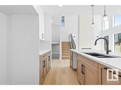 19 Fosbury Link, Sherwood Park, AB - Indoor Photo Showing Kitchen With Double Sink