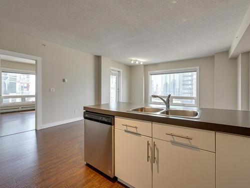 1402 10136 104 Street, Edmonton, AB - Indoor Photo Showing Kitchen With Double Sink