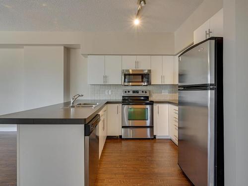 1402 10136 104 Street, Edmonton, AB - Indoor Photo Showing Kitchen With Double Sink