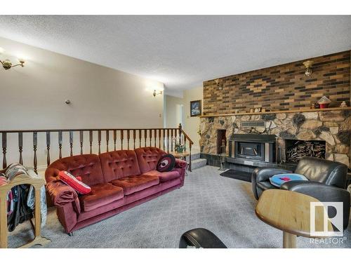 461037A Rge Rd 243, Rural Wetaskiwin County, AB - Indoor Photo Showing Living Room With Fireplace