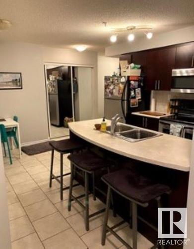 215 10118 106 Avenue, Edmonton, AB - Indoor Photo Showing Kitchen With Double Sink