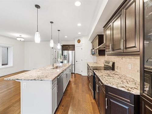 9654 83 Avenue, Edmonton, AB - Indoor Photo Showing Kitchen With Double Sink With Upgraded Kitchen