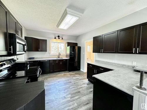 48312 Range Road 84, Rural Brazeau County, AB - Indoor Photo Showing Kitchen With Double Sink