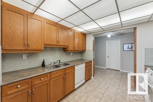 704 9921 104 Street, Edmonton, AB - Indoor Photo Showing Kitchen With Double Sink