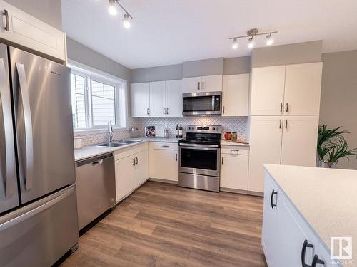 7206 Rosenthal Drive, Edmonton, AB - Indoor Photo Showing Kitchen With Double Sink